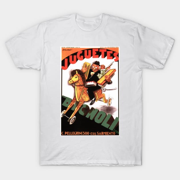 Achille Mauzan HOLIDAYS TOYS at Pedro Bignoli Vintage Italian Department Store T-Shirt by vintageposters